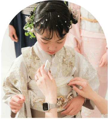 丁寧な着付け